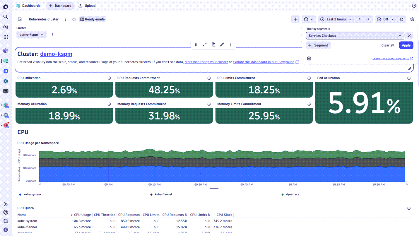 Figure 2. Use segments as global filters and combine them with additional variable-based filters within Dashboards.