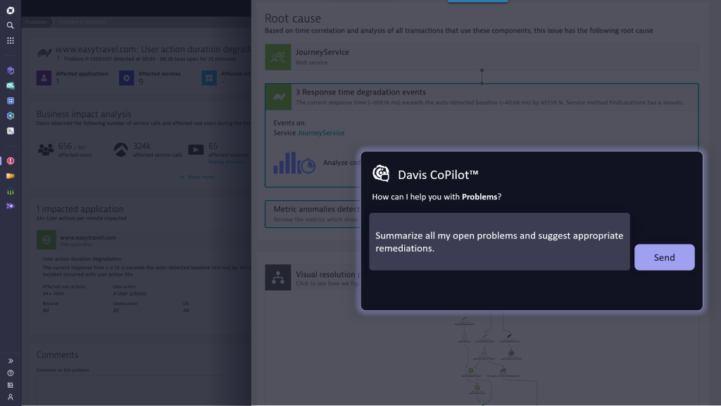 Root cause with Davis CoPilot