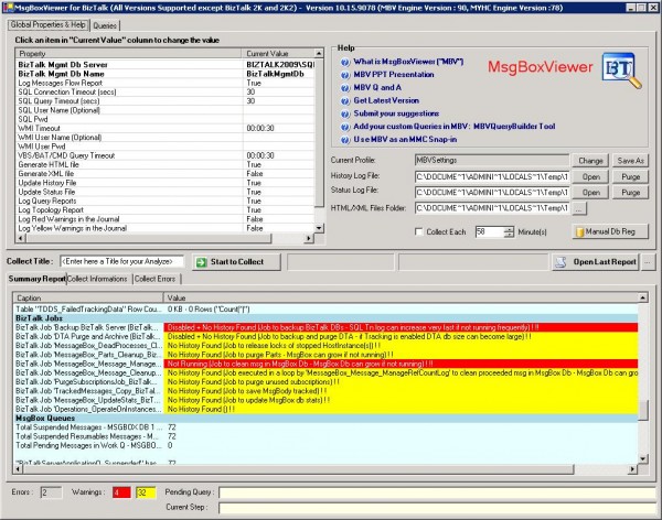 Analysis Output in BizTalk MessageBox Viewer Tool Analysis Output in BizTalk MessageBox Viewer Tool